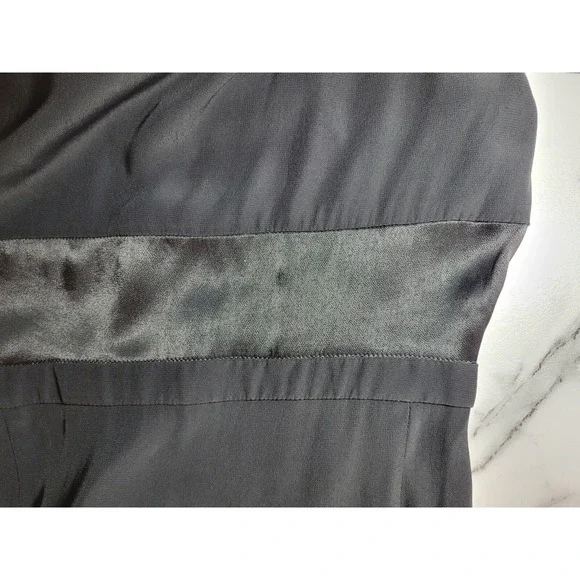 Sanctuary Sleeveless Black Dress Drop Waist Rear Zip Hi Low Hem Small LBD Y2K - Picture 7 of 7